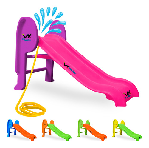 Tobogan Infantil Vxplay Plegable 2 Escalones Pileta Agua