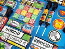 Comprar Kit Imprimible Candy Bar Cumpleaños Superheroes
