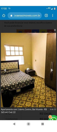 Imagem 1 de 4 de Apartamento Com 1 Dorm, Centro, São Vicente - R$ 156 Mil, Cod: 2016 - V2016