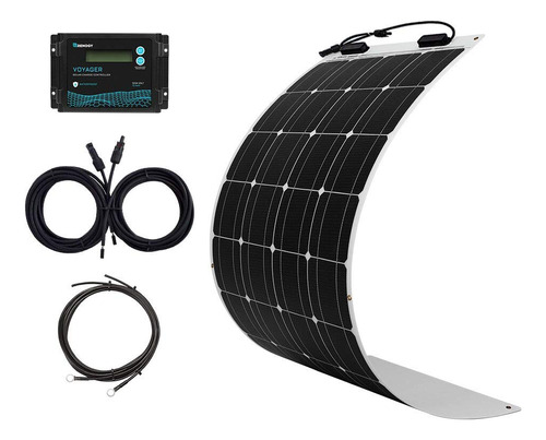 Kit Solar Flexible De 100w Y 12v Con Controlador Pwm 10a Imp