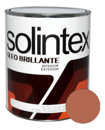 Pintura Oleo Brillante Color 537 1 Gl  Rojo Teja Solintex