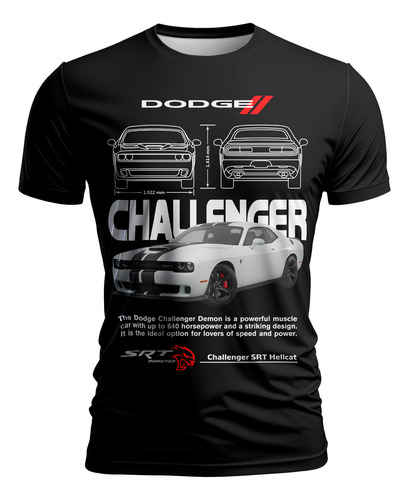 Remera Dodge Challenger , 100% Algodon, Autos, Felix 