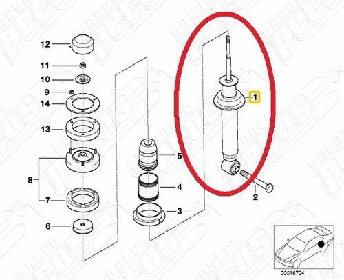 Amortecedor Traseiro Bmw 525i 2000-2004 Original