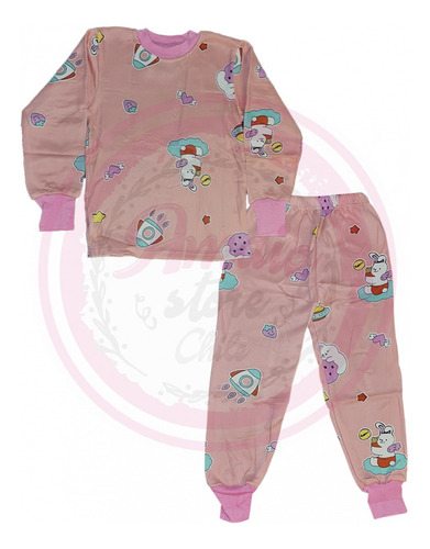 Imagen 2 de 4 de Pack 2 Pijama Niña Diseños A Elección Polar 2 Pzas