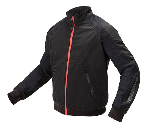 Campera Moto Softshell Nine To One Transit Evo Negra