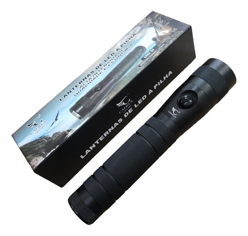 Lanterna Caerus Mega 1led 5w 2pilha Grande 80000 Lumens Lanterna Preta Luz Branco
