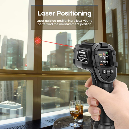 Termómetro Digital De Laser Infrarrojo Rango De -50 A 600°c