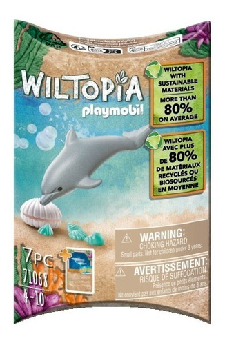 Figura Armable Playmobil Wiltopia Young Dolphin Con 7 Piezas