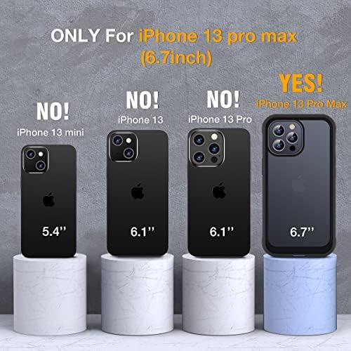 Capa Miracase Para iPhone 13 Pro Max, Preta Fosca E Proteção