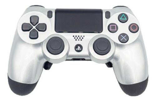 Controle Stelf Ps4 Com Grip Silver Gloss