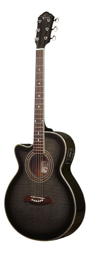 Oscar Schmidt Guitarra Electroacústica Og10ce Negra Zurda Color Negro Orientación De La Mano Diestro
