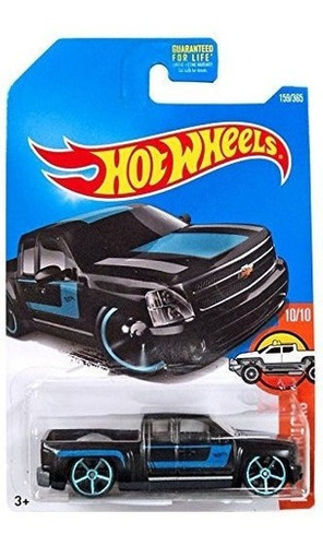 Hot Wheels 2017 Hw Hot Trucks Chevy Silverado Negro 