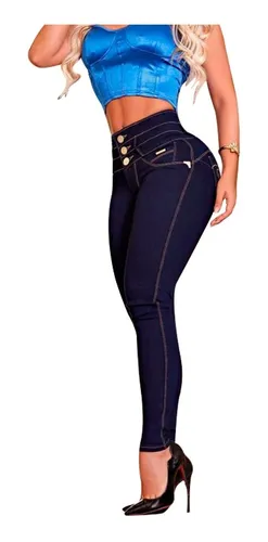Cal a Jeans Detalhes Bordado 3 Bot es Aperta Barriga Premium