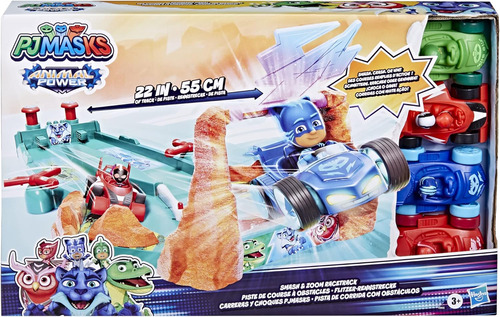 Pj Masks Animal Power Smash And Zoom Racetrack Juguete Prees