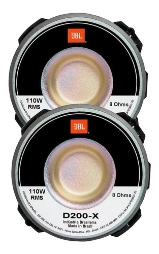 Par Driver D200x Jbl Original Selenium 110w Som Automotivo