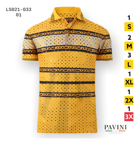 Playera Polo Marca Pavini Para Hombre Ls021-033-21