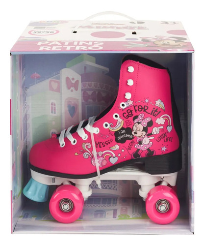 Patins Retro 4 Rodas 35/36 - Minnie - Di0013 - Bbr Toys