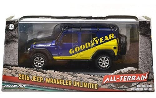 Jeep Wrangler Rubicon 2016 Goodyear Greenlight Escala 1/43 Color Azul