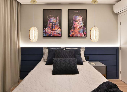 Lustre Cristal Pendente Quarto Retangular Dourado 3000k Led 110/220