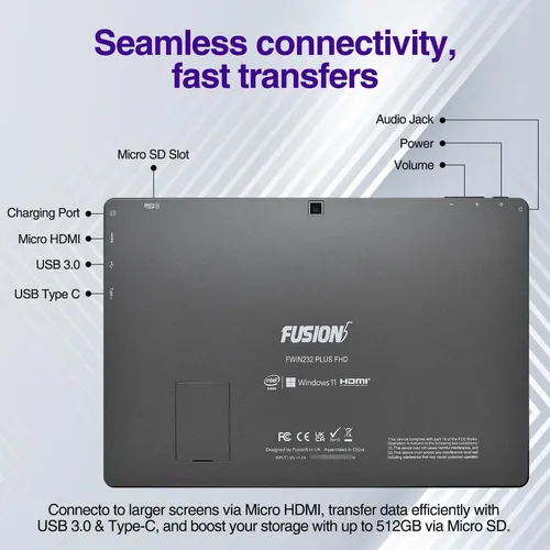 Fusion5 Tablet Pc Profesional 10.1 Con Windows 11 8 Gb Ram