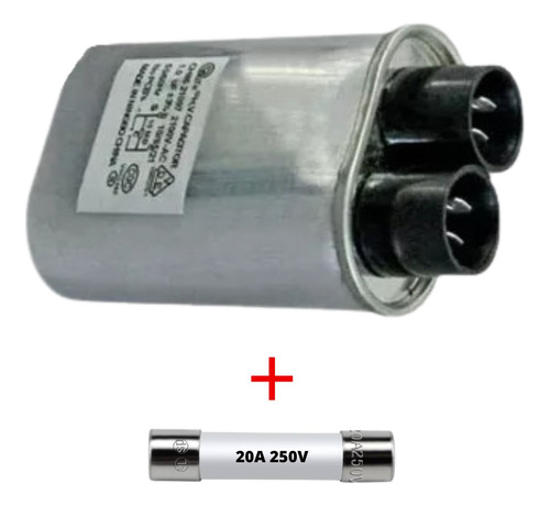 Capacitor Microondas 0.84 Uf 2100v Con Fusible 20a 250v