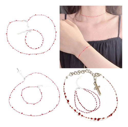 (a) Pulsera Con Forma De Gota De Sangre Roja, Estilo Hip Hop