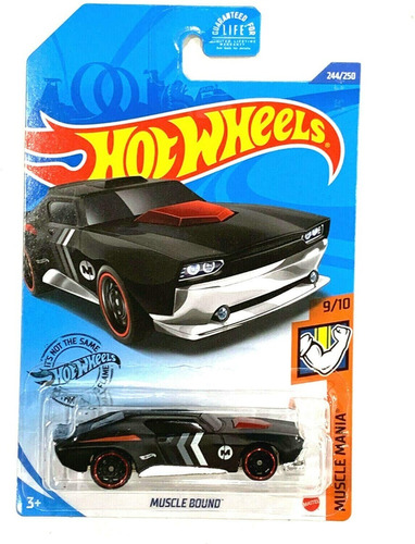 Auto Hot Wheels Cartón Azul Muscle Bound De Colección 