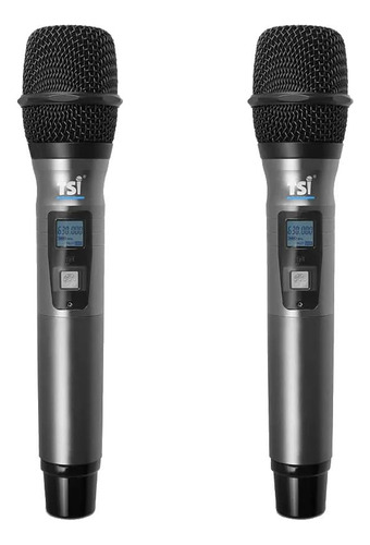 Microfone Sem Fio De Mão Duplo 600 Canais Br8000 - Tsi