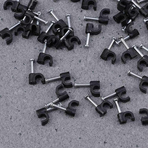 Clips Cables, 100 Clips De Alambre De 4 Mm Clavos De Ac...