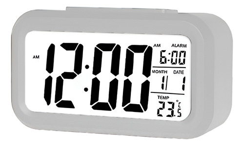 Reloj Despertador Digital Luz Lcd Temperatura Fecha 62115