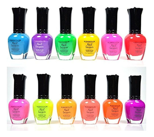 Kleancolor Neon Colors 12 Set De Coleccion Completo Esmalte