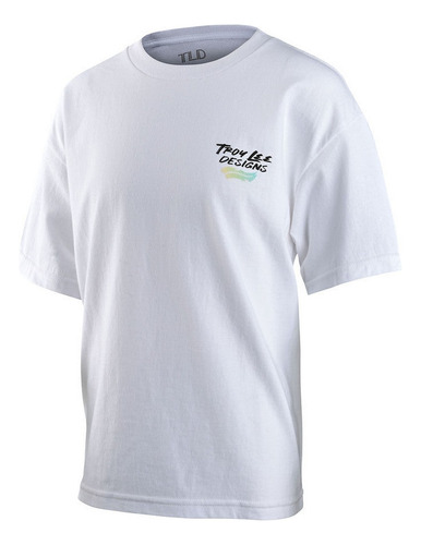 Camiseta Juvenil Manga Corta Plumas Blanca