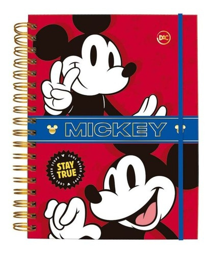 Caderno Smart Universitário Mickey Mouse com 80 Folhas e Folhas Coloridas 20x27,5cm - DAC