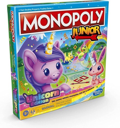 Juego De Mesa Monopoly Junior  Unicorn Edition 2-4 Jugadores