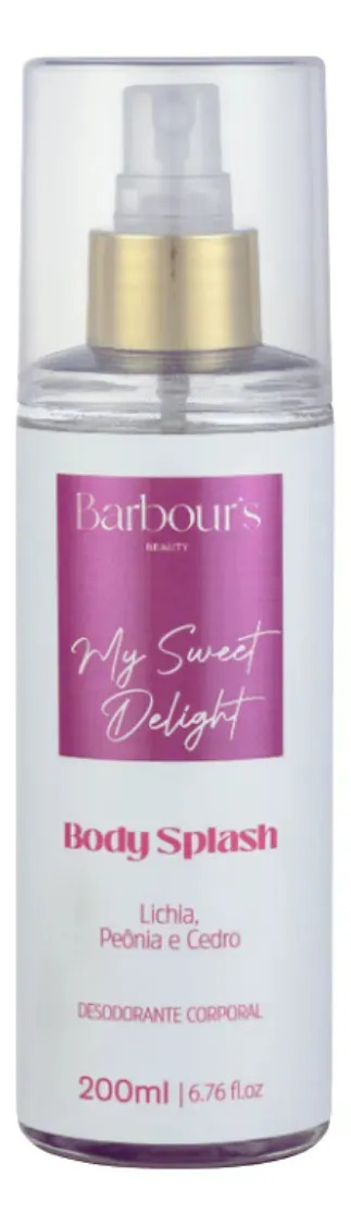 Body Splash Delight Barbour's Beauty Cedro Peônia Líchia 200ml My Sweet Delight
