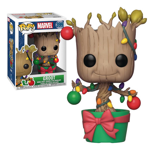 Funko Pop Groot 399 Luces Navideño Marvel Holiday Galaxia 