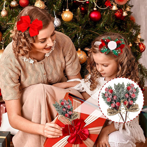 10 Piezas De Adornos Navideños De Bayas De Pino,conos De