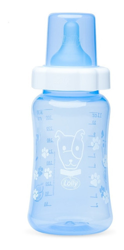 Mamadeira Big Color 330ml Bico Redondo - Lolly Cor Azul