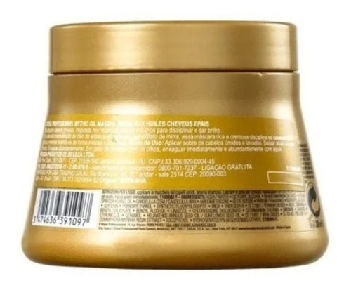 Imagem 2 de 4 de Tratamento Profissional Masc Mythic Oil 200ml Cab. Grossos