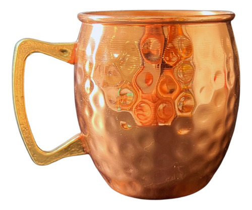 Caneca Moscow Mule Barril Martelada Grande 400 Ml