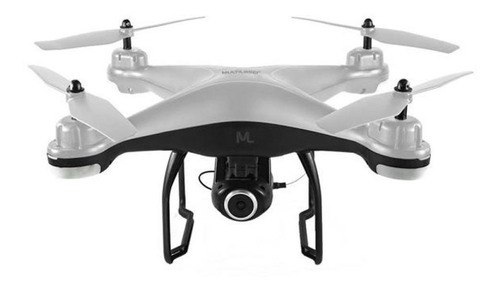Drone Multilaser Fenix ES204 com câmera FullHD branco e preto 2 baterias