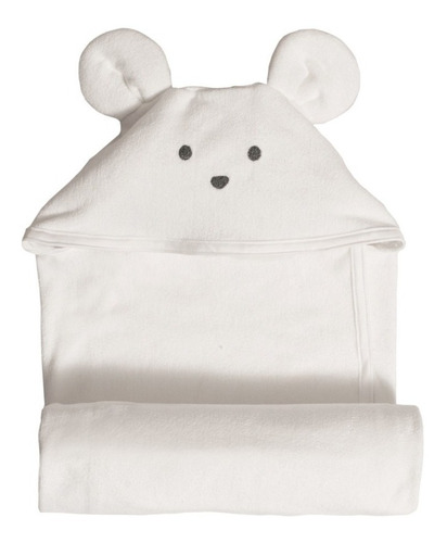 Toallita 75x90cm Bear Blanco Microfibra 0-4 Años Baby Inc