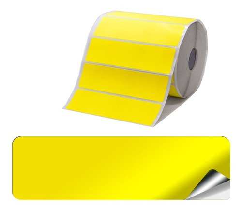 Etiquetas Adesivas 100x30 Amarela Para Impressora Térmica