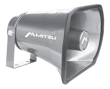 Imagen 5 de 6 de Trompeta Aluminio 35 W Parlante Perifoneo Alcance 1 Km Resis