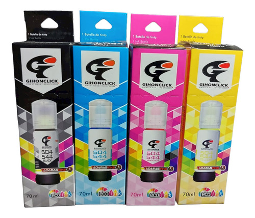 Tinta Para Epson  544 L3110, L3150, L5190, L3210 X4 Combo