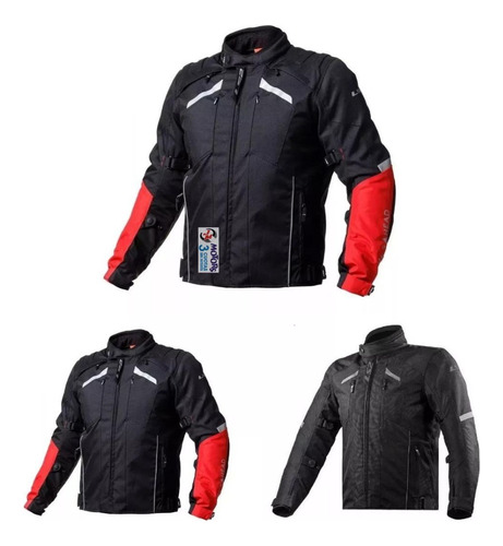 Jm Campera Moto Cordura Ls2 Serra Negra Rojo Urbana Turismo