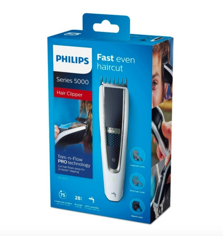 Imagen 5 de 7 de Cortadora De Pelo Philips Hc5610/15 Recargable Lavable 28pos