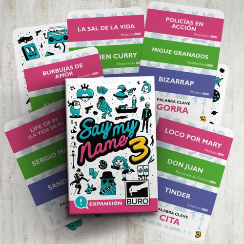 Combo Expansiones 2 Y 3 Para Juego De Mesa Say My Name Buro