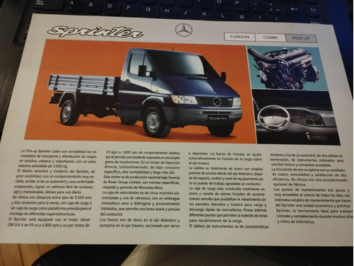 Folleto Catálogo Original Impreso Colección Mercedes Sprinte