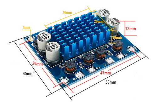Imagen 4 de 4 de 5 Pzas Amplificador Potencia Audio Tpa3110 Xha232 2x30w 2,0